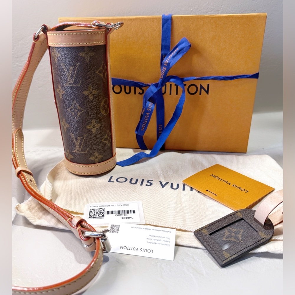 Louis Vuitton Monogram Bottle Holder Flask Holder Crossbody Bag